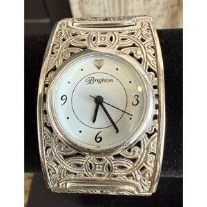 Brighton Watch Women's ADANA Filigree Silver Wristwatch Vintage Needs Battery